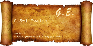 Győri Evelin névjegykártya